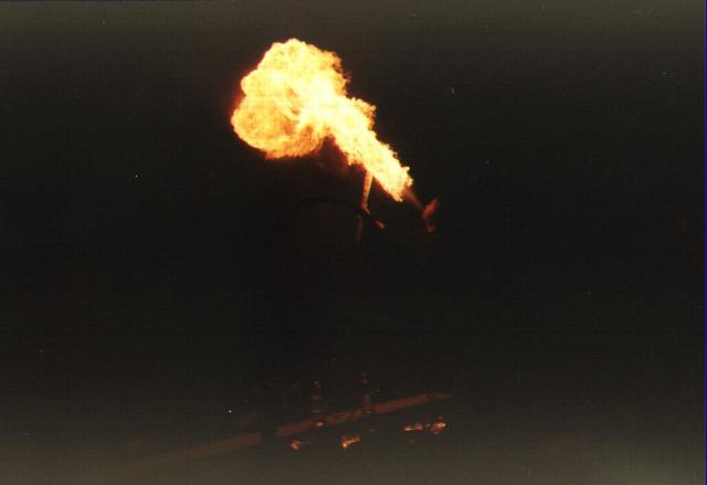 Nochmal der Kaiser von Deutschland beim Feuerspucken